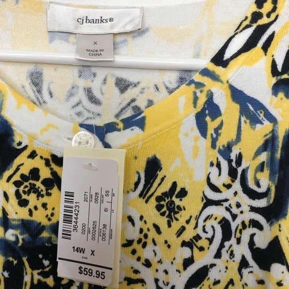 CJ Banks Button Front Short Sleeve Cardigan - Picture 3 of 3